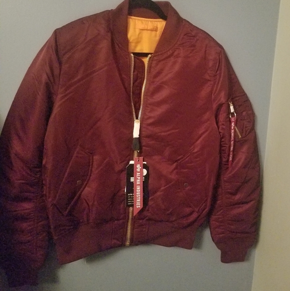 AUTHENTIC ALPHA INDUSTRIES FLIGHT BOMBER JACKET - Picture 2 of 5